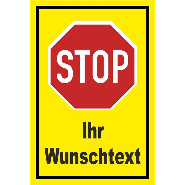 Melis Folienwerkstatt S00357-001-C Stop Sign - Hold - Your Desired