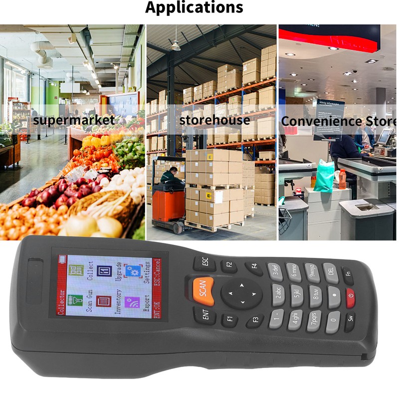 1D Barcode Scanner 2.4GHZ Wireless Data Collector Portable Inventory Scanner