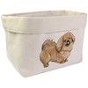 Azeeda Large 'Pekinese Dog' Canvas Organiser/Storage Bag (OR00015343)