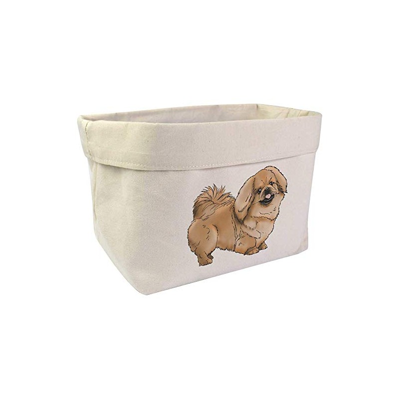 Azeeda Large 'Pekinese Dog' Canvas Organiser/Storage Bag (OR00015343)