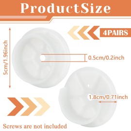 Amyhill Plastic Closet Pole Socket White Closet Rod Holders Rod Bracket Shower Holders Wardrobe Tube Support for Bathroom Curtain Clothing Store, 1-3/8 Inch(8 Pcs)