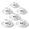 YSSER Cuban Flag Espresso Cup Set, 2.5 oz Cups with