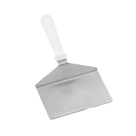 TableCraft 461W Turner, 11" Overall, 4-1/2" x 6-1/4" Blade, Square Edge, Dishwasher Safe, Stainless Steel Blade, White ABS Handle