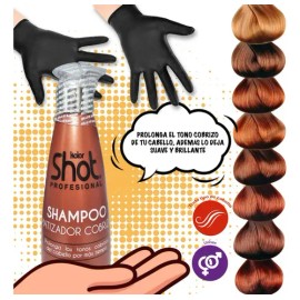 Shampoo Matizador Cabello Cobre Kolor Shot 300 ml  Guantes ALFAMAR                                                                                    
