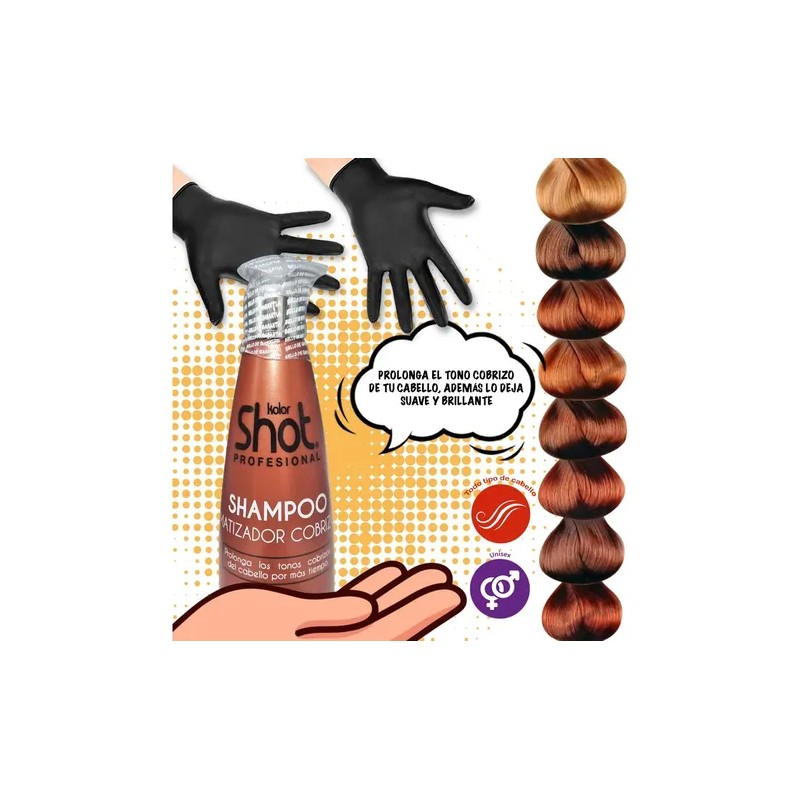 Shampoo Matizador Cabello Cobre Kolor Shot 300 ml