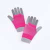 Vibrant Neon Pink Short Fishnet Gloves (1 Pair) - Perfect