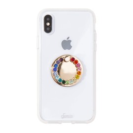 Sonix Embellished Crystal Rhinestone Phone Ring and Stand (Gold, Rainbow)