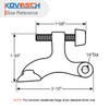 KOVOSCH 10 Pack Hinge Pin Door Stopper Black - Adjustable