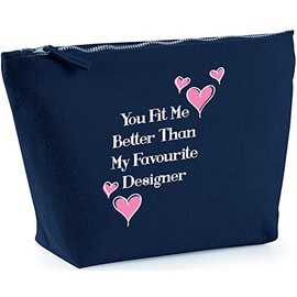 Hippowarehouse You Fit Me Better Than My Favourite Designer printed make up cosmetic wash bag 18x19x9cm