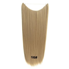 Ipetboom Pcs Piece Dark Brown Human Hair Extensions Fish Line Heat Resistant Reusable Volume Enhancer Look for Parties Daily Styling