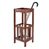 Winsome Rex Umbrella Stand with Metal Tray, Walnut (94712)