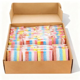 70 Pack 3500 Count Birthday Candles Bulk Multicolored Spiral Candles