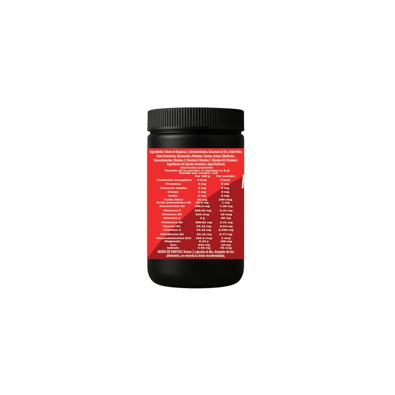 Multivitamínico Hombre Mujer Magnesio Zinc Vitamina Selenio Vitaminas 230 Cápsulas