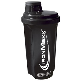 IronMaxx Protein Shaker with Screw Cap, Black / Brown, 700 ml (Pack of 1).