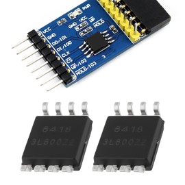 VGOL Pack of 2 W25Q128JWSQ 128Mbit Serial Flash Memory Chip SOIC-8 Package SPI Interface for Embedded Systems and Data Storage Applications