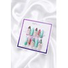 Sage Blooming Handmade Nail Tips - Long Stiletto / 세이지