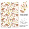 Floral with Rabbit Wrapping Paper,4 Sheet Spring Rabbit Chicken Wrapping
