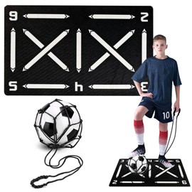 Bettinay 60 * 90 cm Football Training Mat, Kids Adults Soccer Dribble Skills Practice Mat, Ball Mastery Mat For All Levels Non-Slip Silent