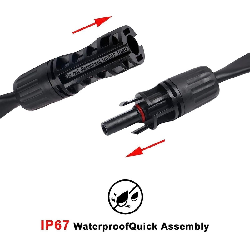 Solar Cable Window Feed-Through 35 cm Cable Waterproof PV Cable