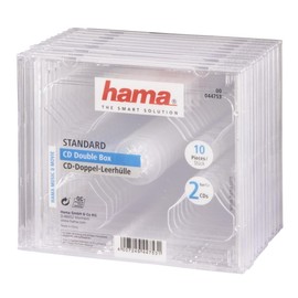 Hama CD Double Blank Case (10 Pack Standard) CD Case Clear