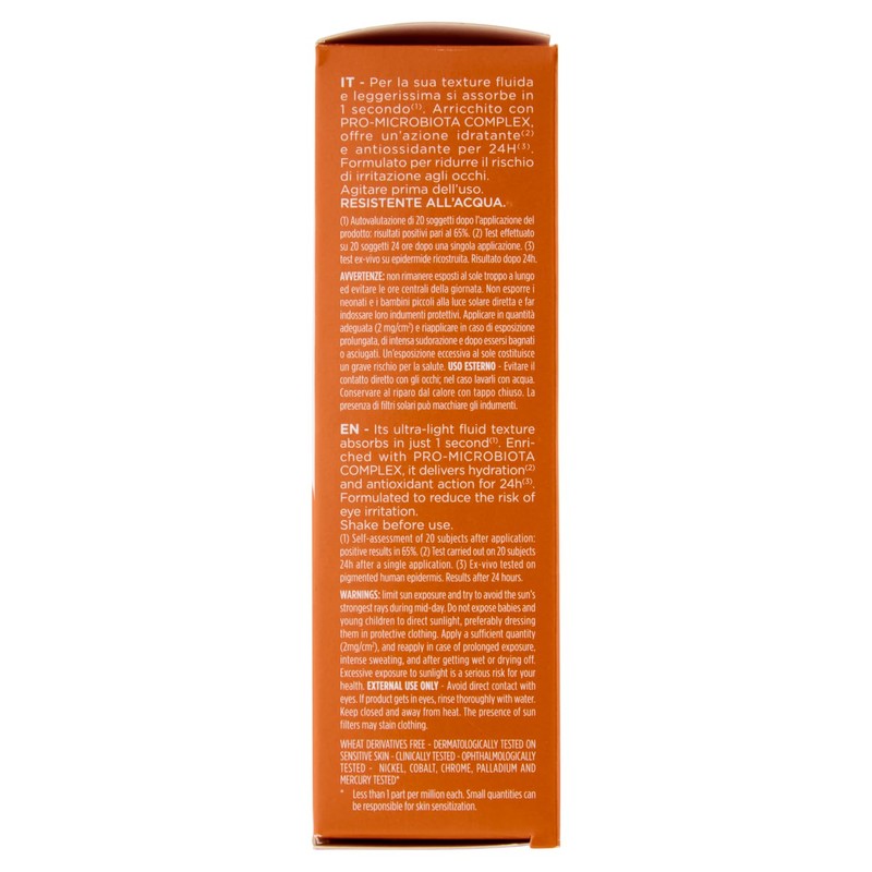 Rilastil Sun System Water Touch Superfluid SPF50, Fluido Solare Viso