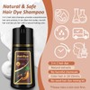 Onilyua Dark Brown Hair Dye Shampoo, 3 in 1 Natural