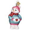 Old World Christmas Ornaments Expectant Snowlady Glass Blown Ornaments for