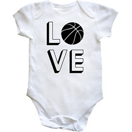 Hippowarehouse Love basketball baby vest bodysuit (short sleeve) boys girls
