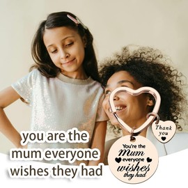 Thank You Mothers Day Gift Keychains Mom Birthday Gift Keychain Mother Appreciation Gifts for Mom Mama Car Key Chain Mom Keepsake Gifts from Daughter Son Mother Wedding Gifts from Bride Mum Gift Ideas