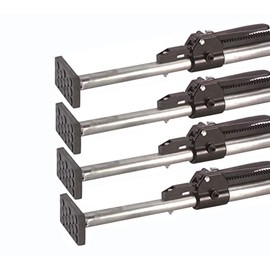 Mytee Products (4 - Pack) 89.75" to 104.5" Inches Long Steel Adjustable Load Lock Bar for Cargo Tie-Down in Enclosed Trucks and Semi Trailers with 2" - 4" Pads