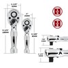 Powerbuilt 2 Piece 1/4-Inch and 3/8-Inch Stubby Ratchet Set, Quick-Release