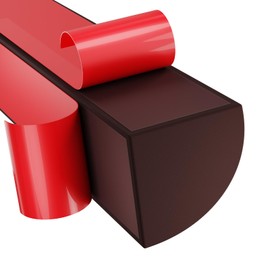 1/2 Inch Flexible Quarter Round Molding, Peel and Stick, Corner Molding Trim, Waterproof Rubber Edge Molding Quadrilateral Trim for Wall Corner Countertops (Deep coffee color, 39Inch)