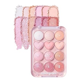 COLORGRAM Paleta de sombras de ojos con punta de pin 04 brillante y fresco, paleta de sombras de ojos para maquillaje diario, ultra mezclable, mate,  