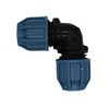 PP Clamp Connector, Angle 90° Clamp x Clamp, PE Pipe