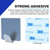 Performore Adhesive Wall Hooks 4-Pack – Heavy-Duty 304 Stainless Steel,