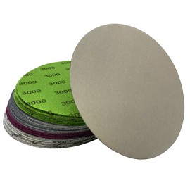 Sandpaper 150 mm Velcro Pack of 40 Round Wet Dry Water Sanding Discs Grit 1000 2000 3000 5000, Random Orbital Sandpaper Sandpaper for Wood, Metal & Car