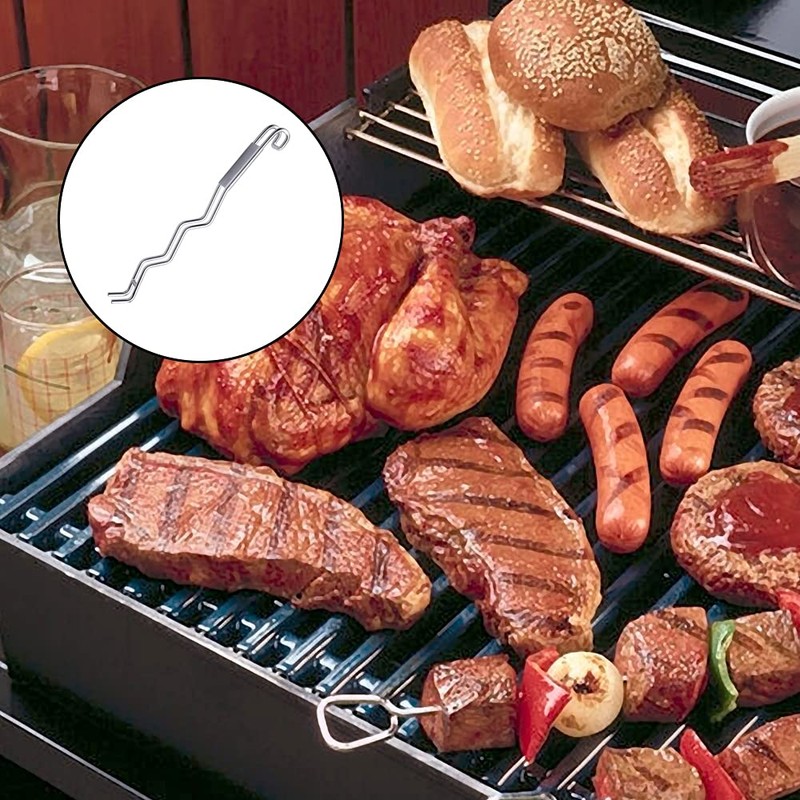SuKeYuan BBQ Grill Grate Lifter Narrow Grid Grill Lifter Stainless