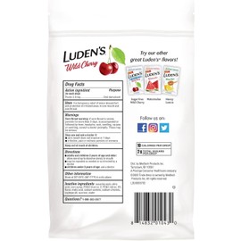 Ludens Luden's Wild Cherry Soothing Oral Lozenge Drops, Sore Throat Relief, 30 Count