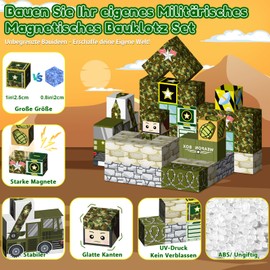 CHILDGO Montessori Magnetic Building Blocks, 90 Pieces Magnetic Building Blocks Construction Toy for Children from 4 5 6 7 8 9 Years, Magnetic Blocks for Boys and Girls