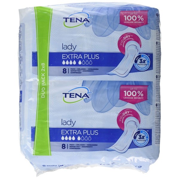 TENA, 8 pieces (2 pieces) Lady Extra Plus Pad, 16