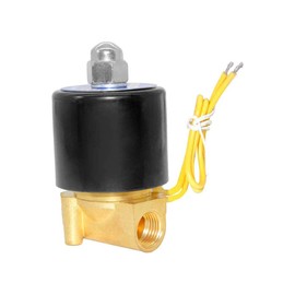 Beduan Brass Electric Solenoid Valve, 1/4" 24V Air Valve Normally Colsed for Water Air Gas Fuel Oil