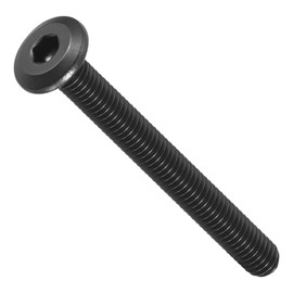 METALLIXITY Flat Head Hex Socket Cap Screws Bolts(M6-1x55) 10Pcs, 304 Stainless Steel Hex Socket Furniture Bolts Screws - for Furniture Woodworking Project, Black