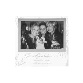 Ganz ER72881 Three Generations Family Tree Love Memories 7 x 6.75 Inch Durable Glass Collectible Tabletop Picture Frame, Holds 4 x 6 inch Photo