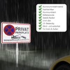 Upifen Private Parking Sign with Posts Aluminium 30 x 20