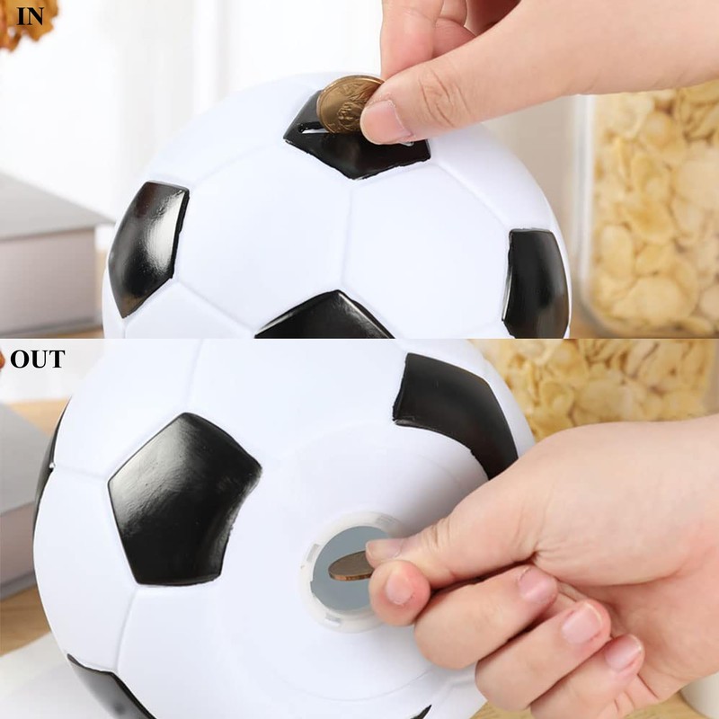 Soccer Piggy Bank, PVC Coin Bank, Shatterproof Money Bank(Small)