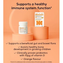 BioGaia Protectis Kids Chewable Tablets with Vitamin D Orange 30Pk
