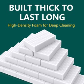 Swiftower 20 Pack Magic Sponges Erasers, 2X Density Long Lasting Melamine Sponge in Bulk, Household Cleaning Supplies, Kitchen Sponge for Bathroom, Wall, Shoe, Car, Dish, Sink, Shower Cleaner Tool