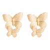 ONLYJUMP 3D Large Flower Earrings for Women Chic Petal Statement