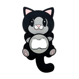 TMD Retail Cute Cat Bottle Opener - Cute Bottle Opener - Fun Bar Accessories, Professional Bottle Opener - Creative Kitchen Supplies - Silicone and Metal Bottle Opener - With Zinc Alloy Hardness