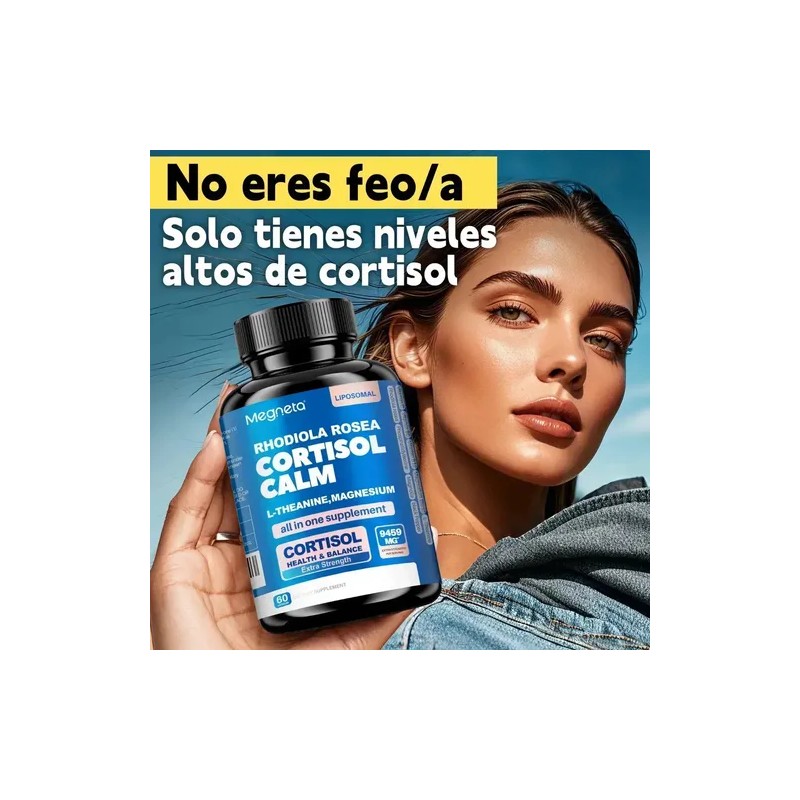 2x Magnesio Rhodiola Y L-teanina Anti Estrés 60 Caps